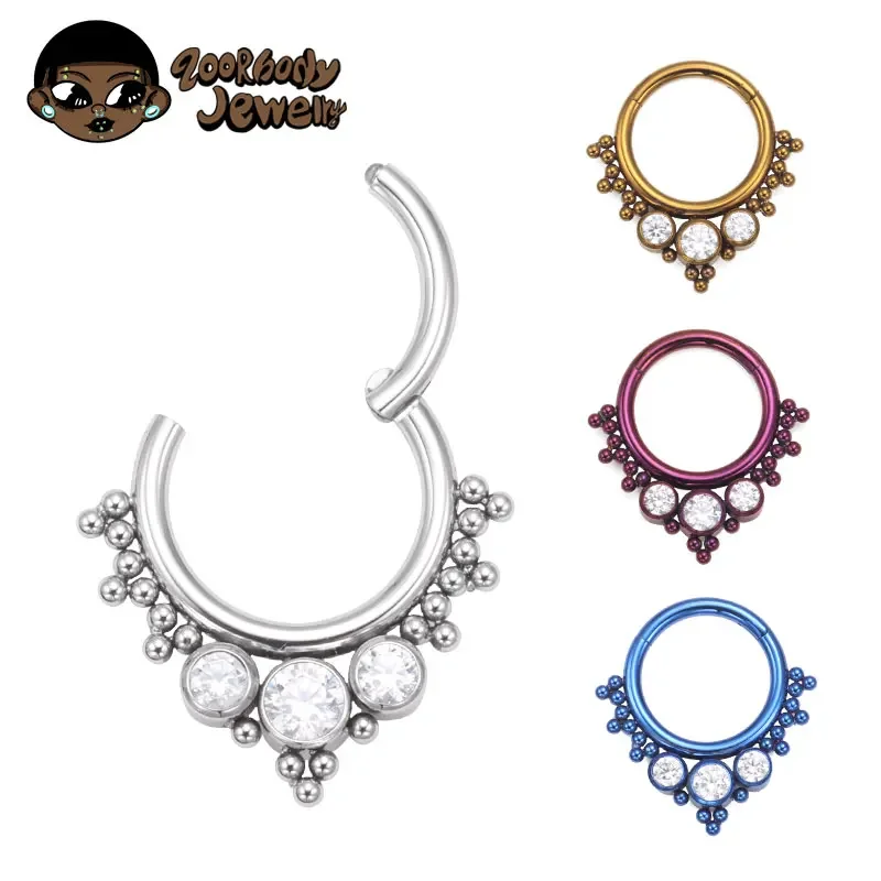 Body Piercing Quality Jewelry - ASTM F136 Titanium Clicker Hoge Kwaliteit