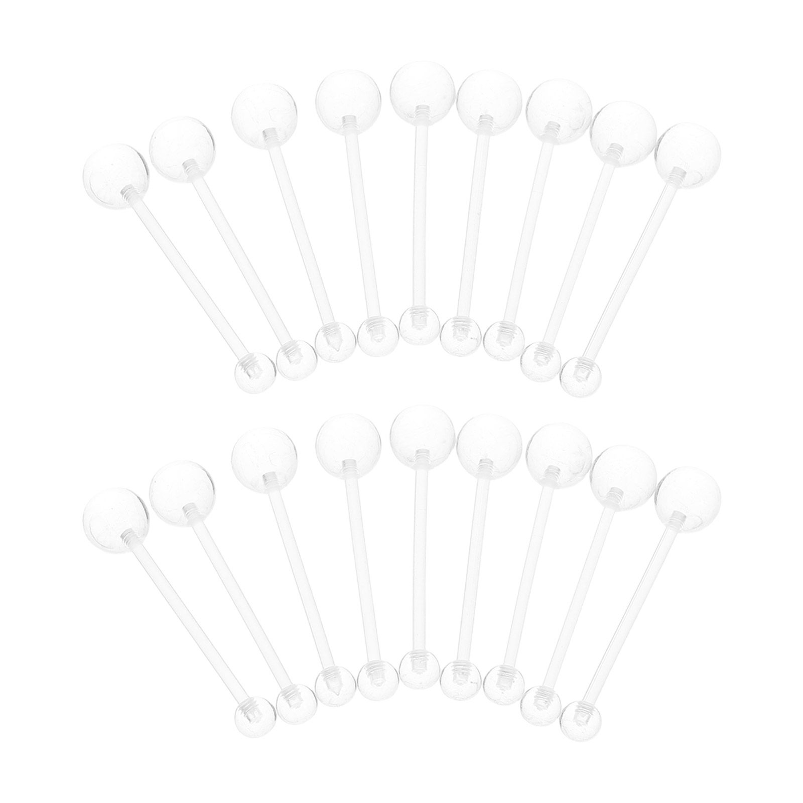 Body Jewelry For Sensitive Skin - 16 stuks onzichtbare navelringen van UV-acryl,
