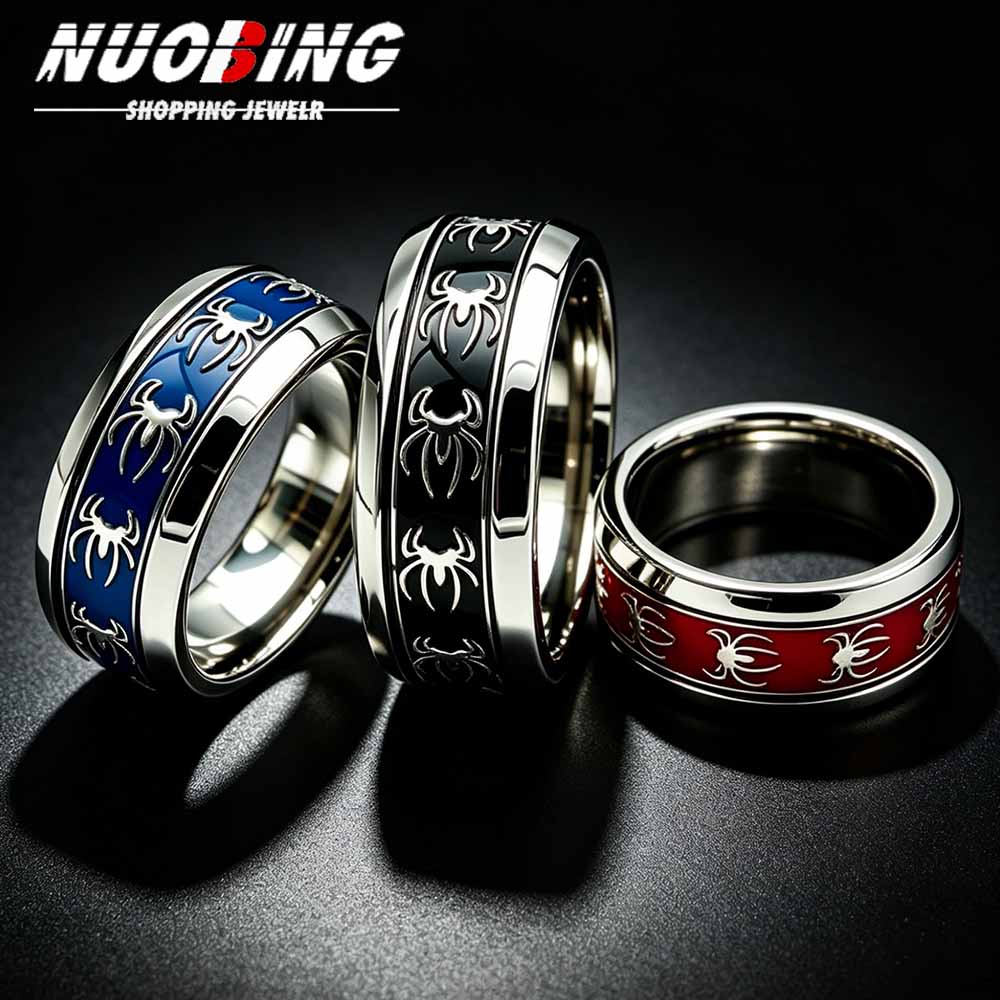 Body Jewelry Wholesale - Nieuwe Vintage Punk Spider Ring 316L