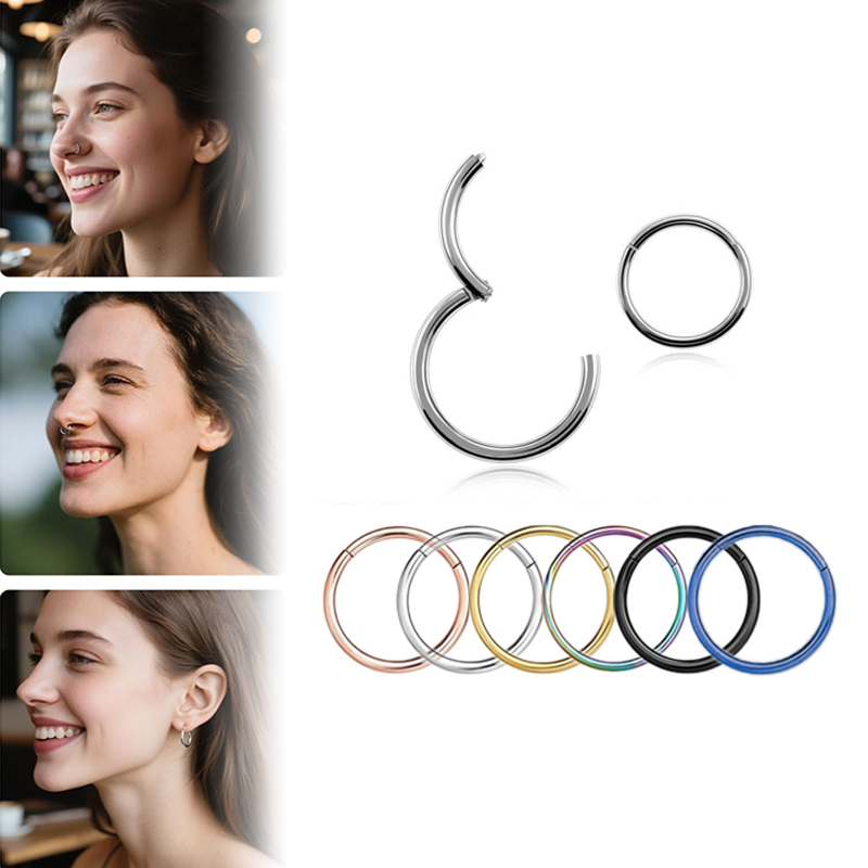 Body Jewelry Nose - 16G 316L Chirurgisch staal Scharnierende Clicker