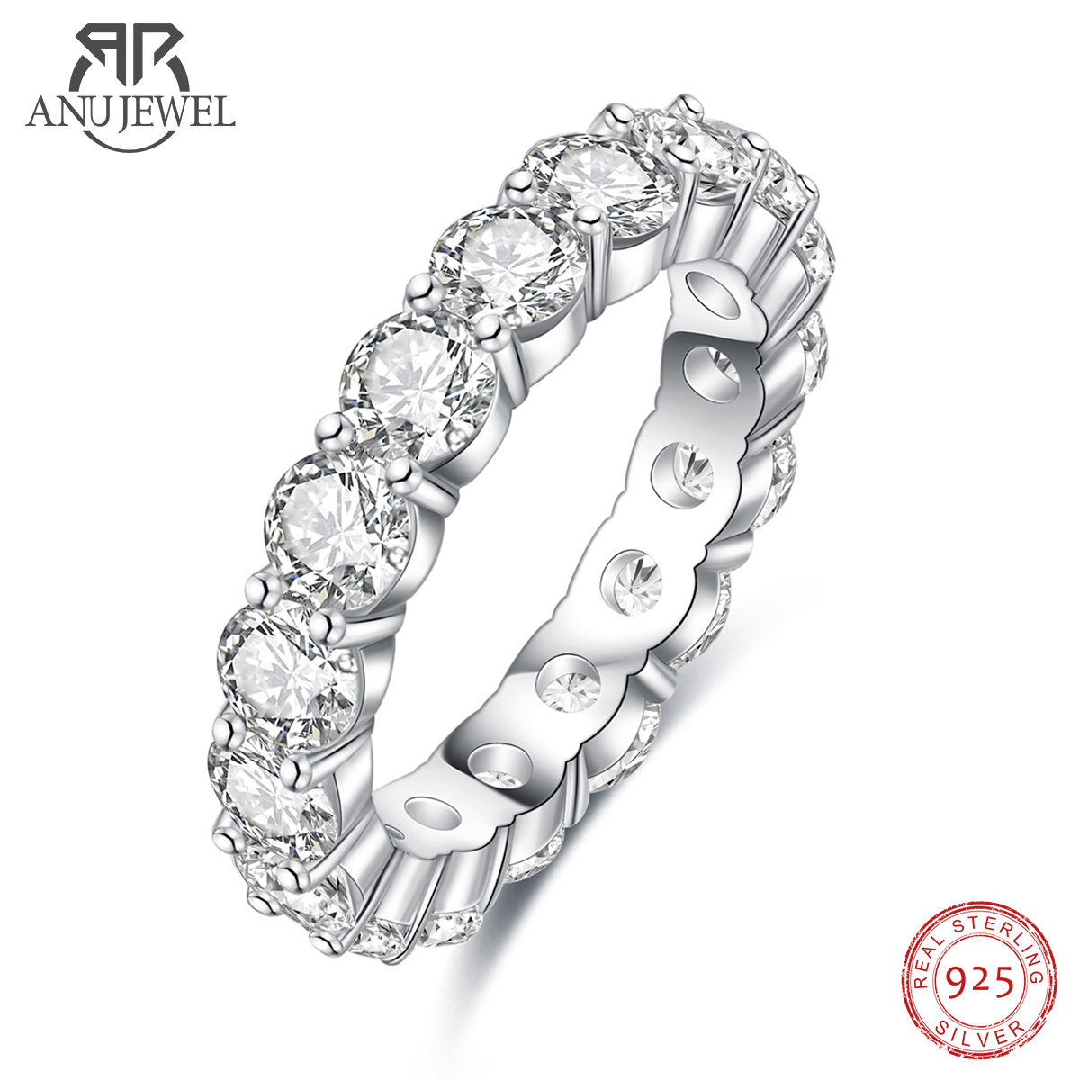 Body Jewelry Wholesale - AnuJewel 4mm 5cttw D Kleur Moissanite
