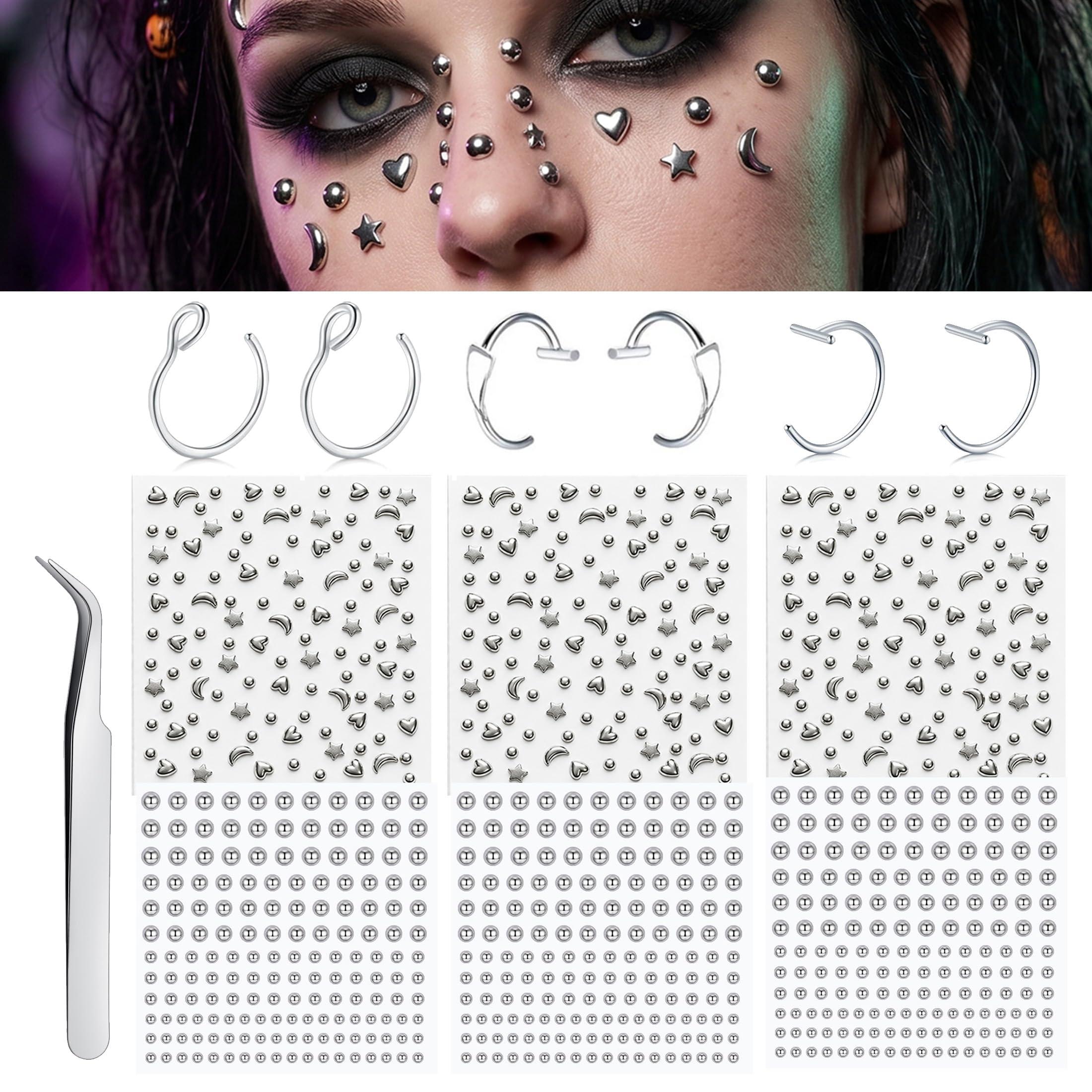 Body Jewelry Nose - Neppe piercings, balletjes, stick-on neusring, nep