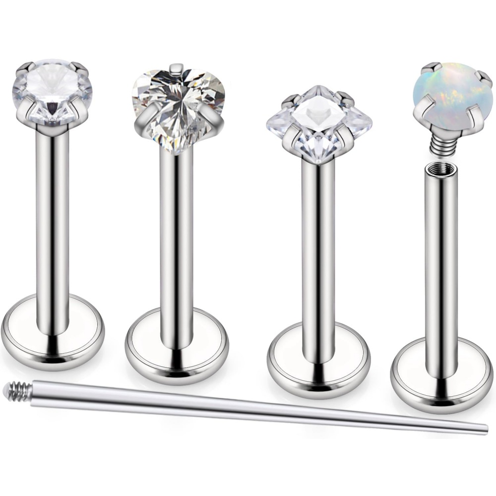 Body Jewelry For Sensitive Skin - 16G roestvrij staal neus ringen studs