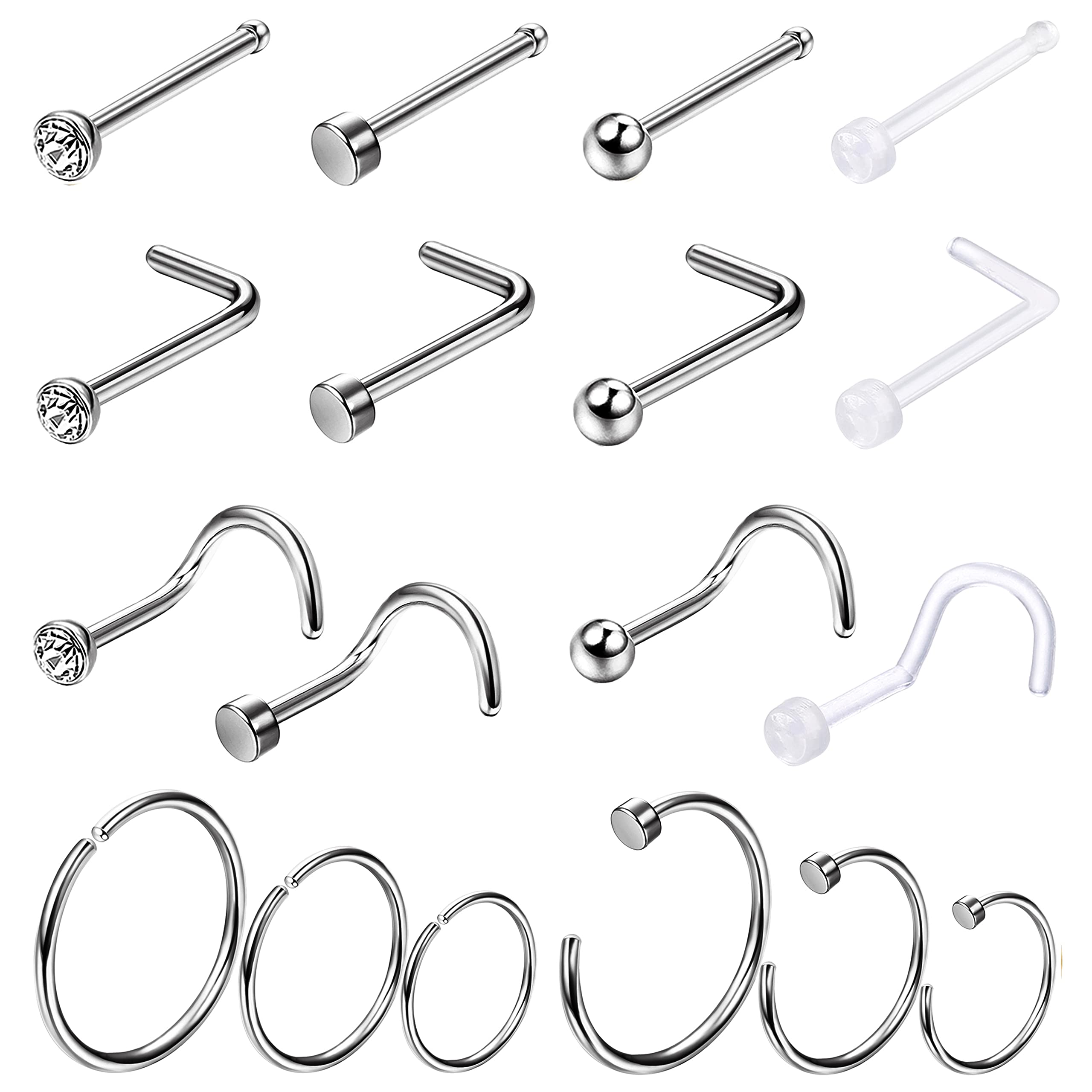 Body Jewelry For Sensitive Skin - 1PCS Hypoallergeen Neusring Studs voor Gevoelige