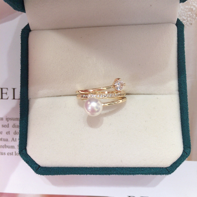 Body Jewelry Wholesale - ZHBORUINI Wijsvinger Parel Ring 100% Echte