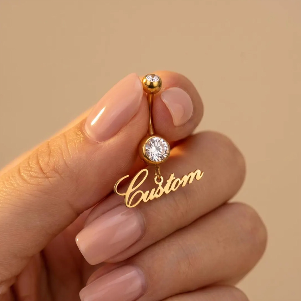 Body Jewelry Names - Gepersonaliseerde Zirkoon Naam Op Maat Sexy