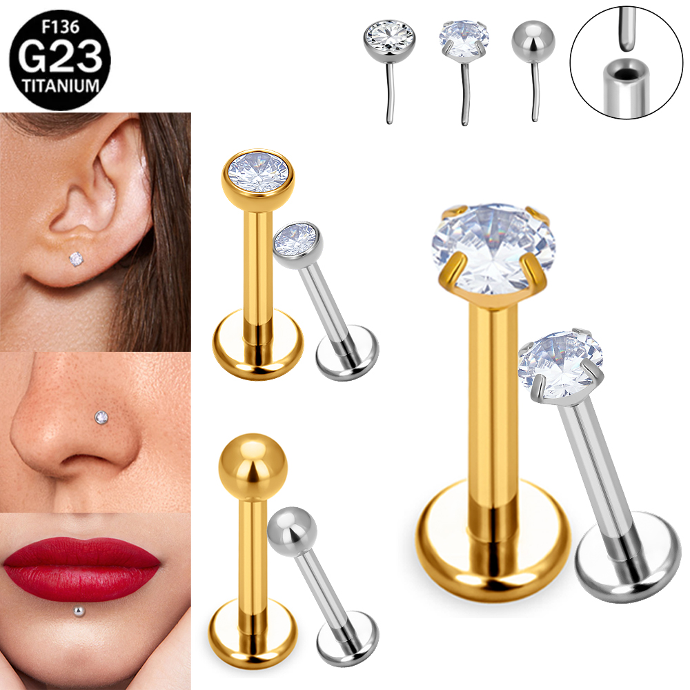 Body Jewelry Implant Grade Titanium - F136 G23 Implantaatgraad Titanium Hypoallergeen Draadloos