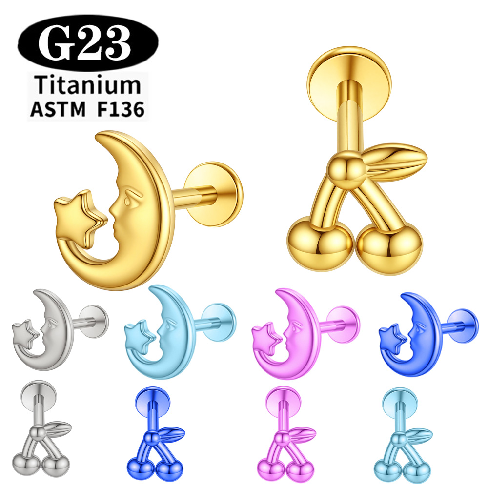Body Jewelry Implant Grade Titanium - Implantaatgraad ASTM F136 Titanium Anodizing Labret