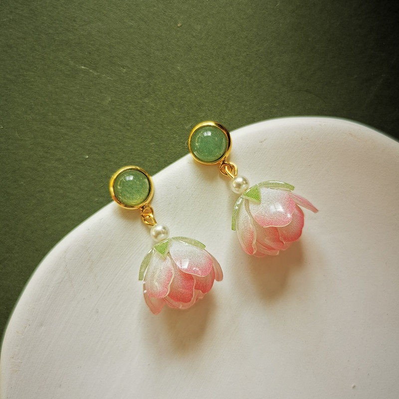 Body Jewelry Wholesale - Unieke Lotus Bloem Oorbellen Dames Elegante