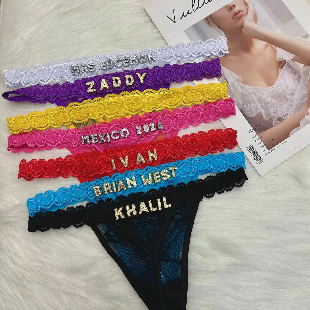 Body Jewelry Names - Aangepaste string slipje met naam DIY