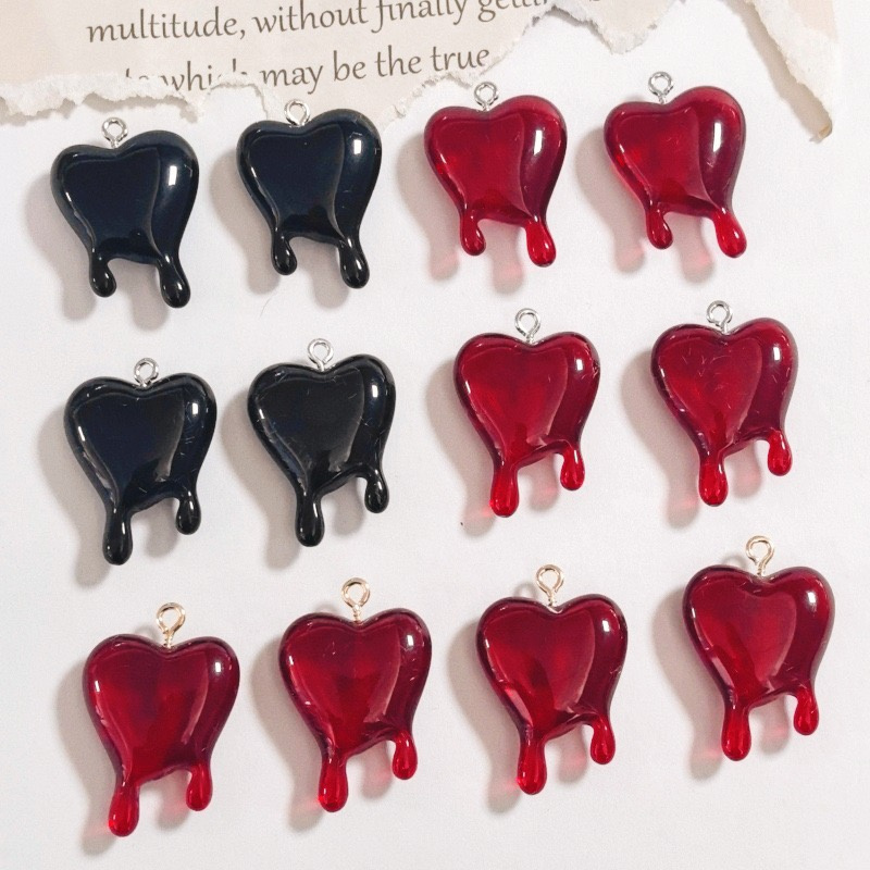 Body Jewelry Wholesale - Groothandel 50 stks/partij kleurenprint cartoon harten