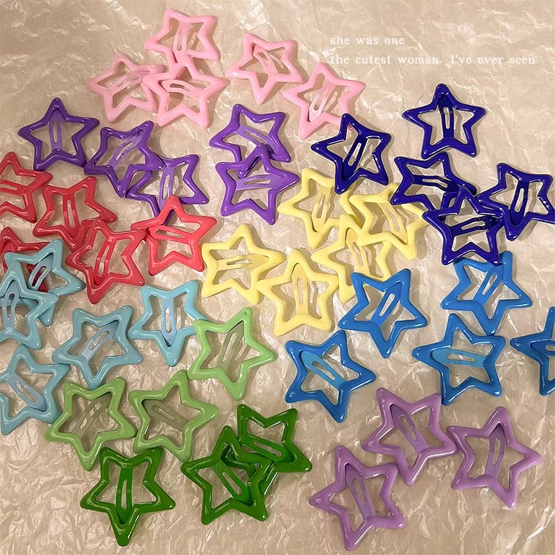 Kleurrijke Kawaii Ster Haarspe - Body Jewelry Wholesale recensie en prijs