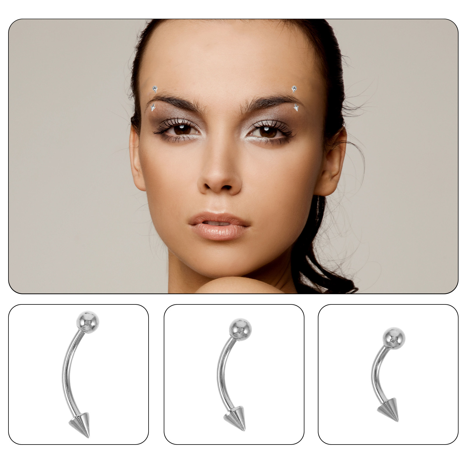 6 stuks roestvrijstalen geboge - Body Jewelry For Sensitive Skin recensie en prijs