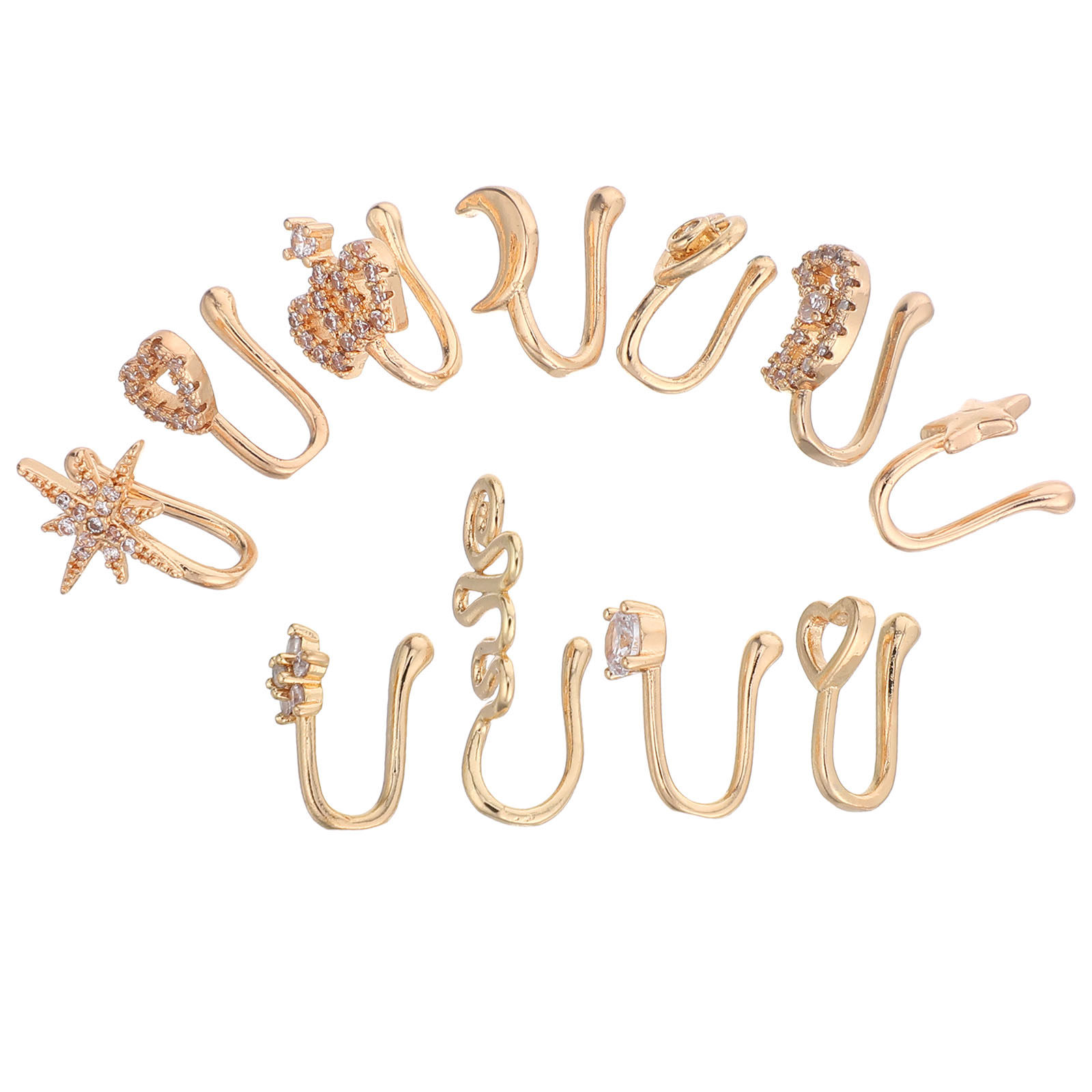 11-delige set nep-neusringen z - Body Jewelry For Sensitive Skin recensie en prijs