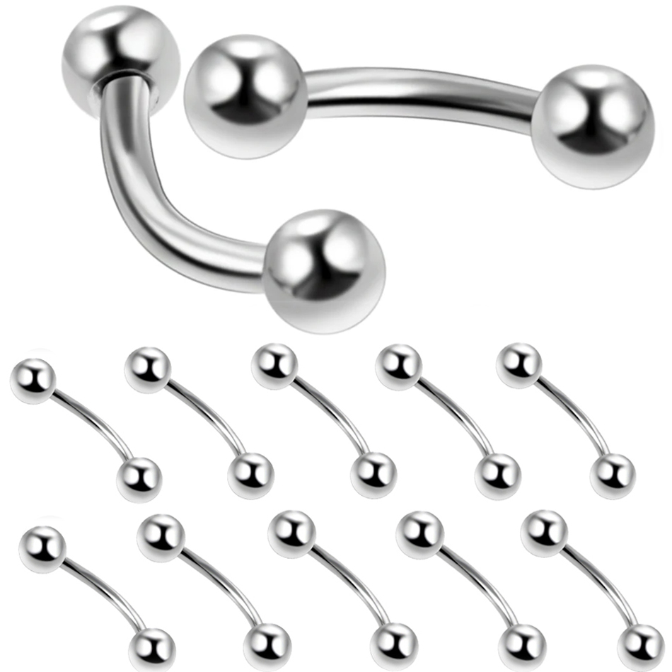 10 stks/partij Staal Wenkbrauw - Rook Curved Barbell recensie en prijs