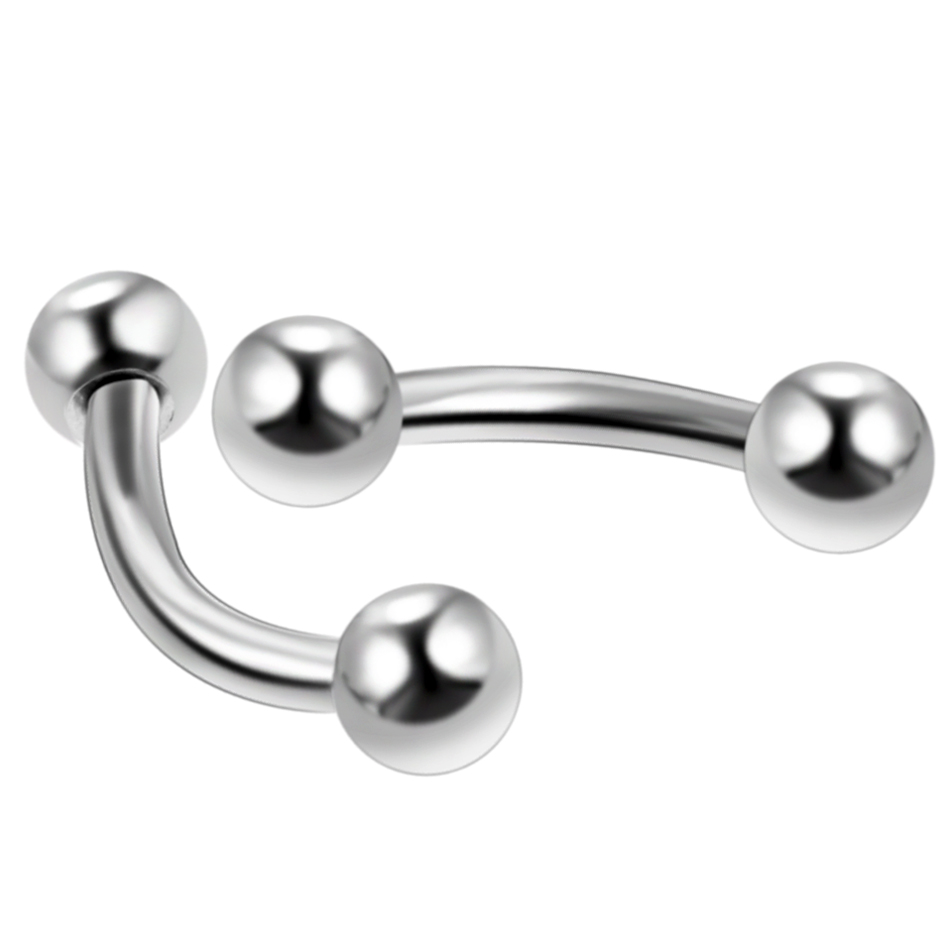 10 stks/partij Staal Wenkbrauw - Rook Curved Barbell recensie en prijs