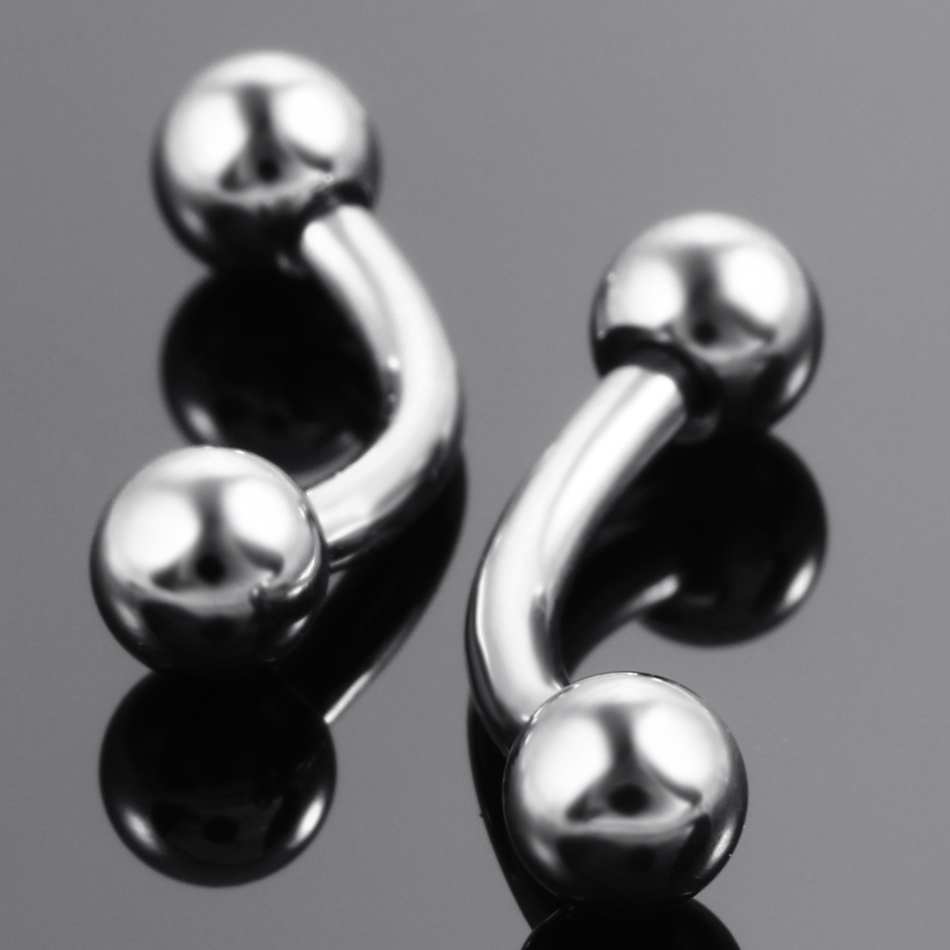 10 stks/partij Staal Wenkbrauw - Rook Curved Barbell recensie en prijs