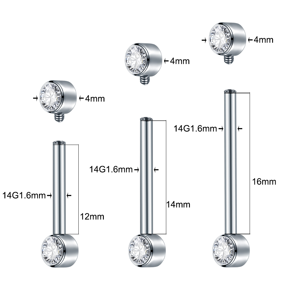 1/5pcs Implantaat Grade Titani - Body Jewelry Implant Grade Titanium recensie en prijs