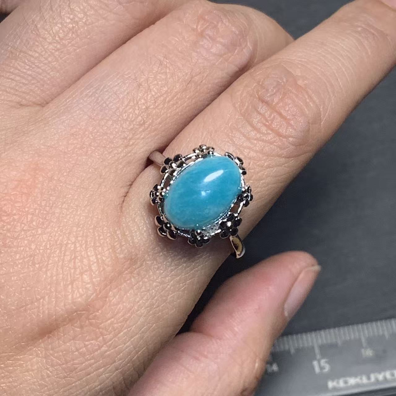 46 Natuurlijke Amazoniet Ring  - Body Jewelry Wholesale recensie en prijs