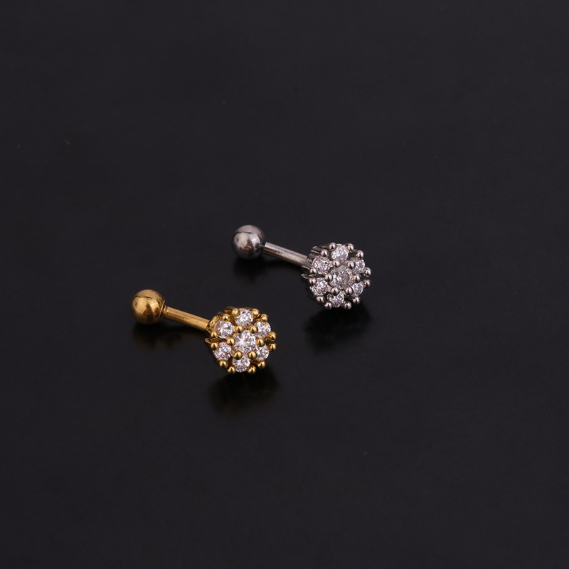 1PC Bloem Kroon CZ Wenkbrauw R - Rook Curved Barbell recensie en prijs