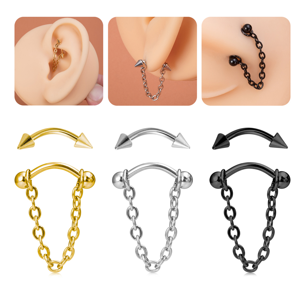 1pc Zirkoon Bal Kegel Wenkbrau - Rook Curved Barbell recensie en prijs