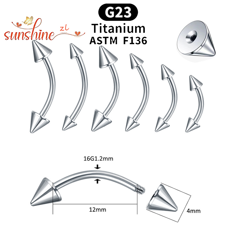 1 ST G23 Titanium Spike Geboge - Rook Curved Barbell recensie en prijs