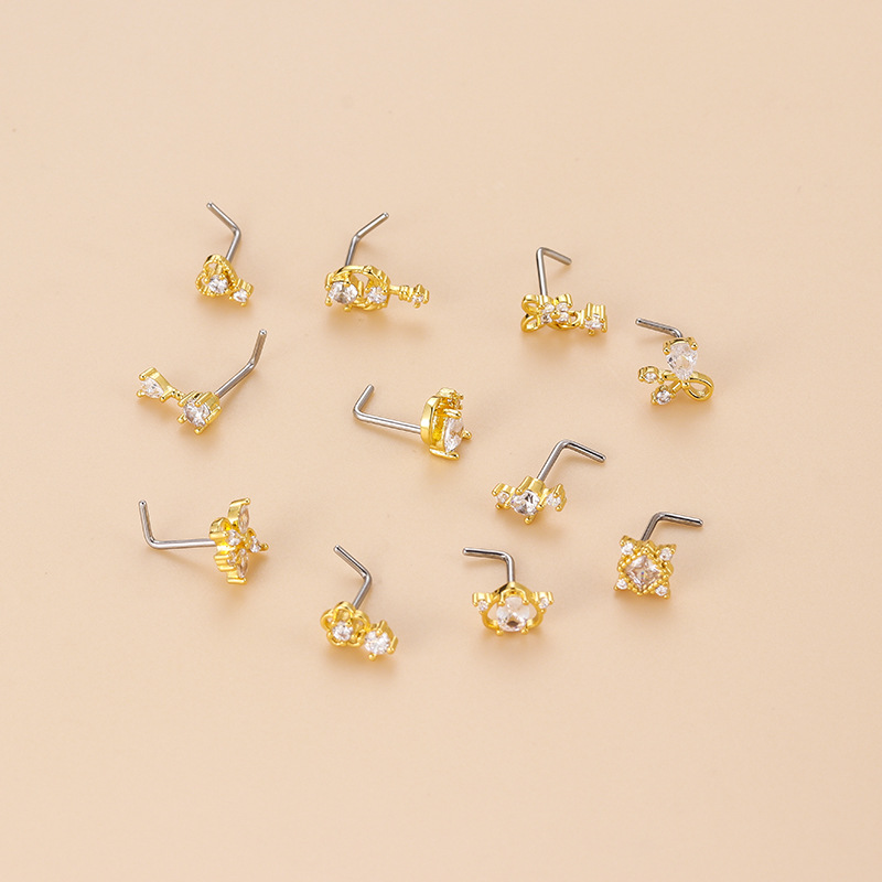 20G L-vormige kubieke zirkonia - Body Jewelry Nose recensie en prijs