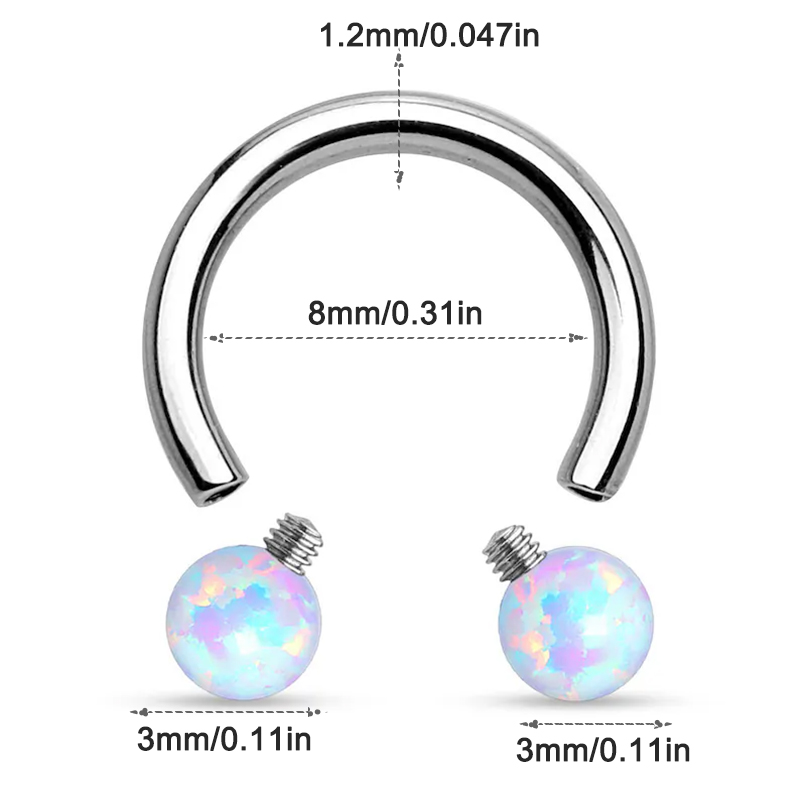 Chirurgisch Staal Opaal Hoefij - Rook Curved Barbell recensie en prijs