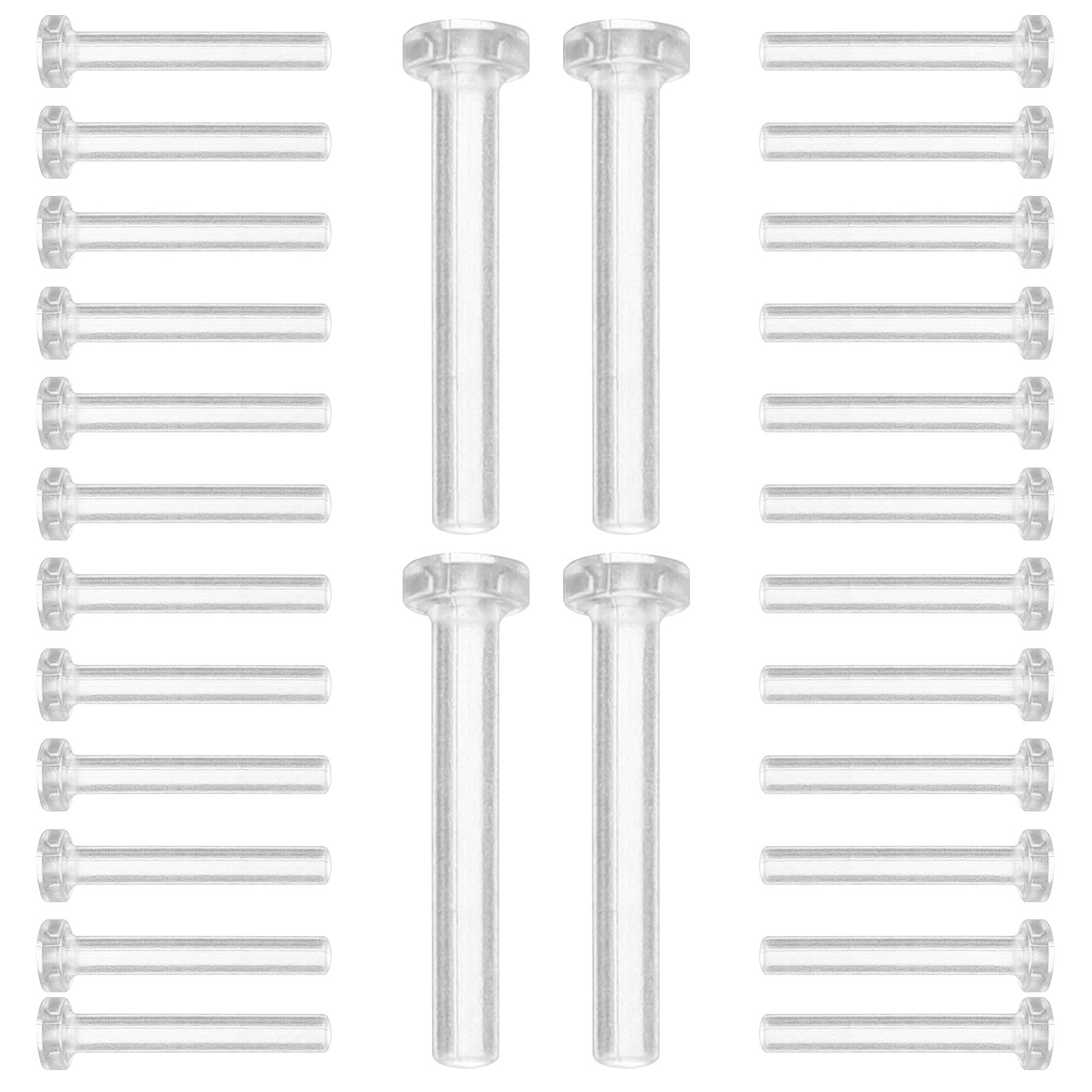 50 stuks transparante oorbelbe - Body Jewelry For Sensitive Skin recensie en prijs