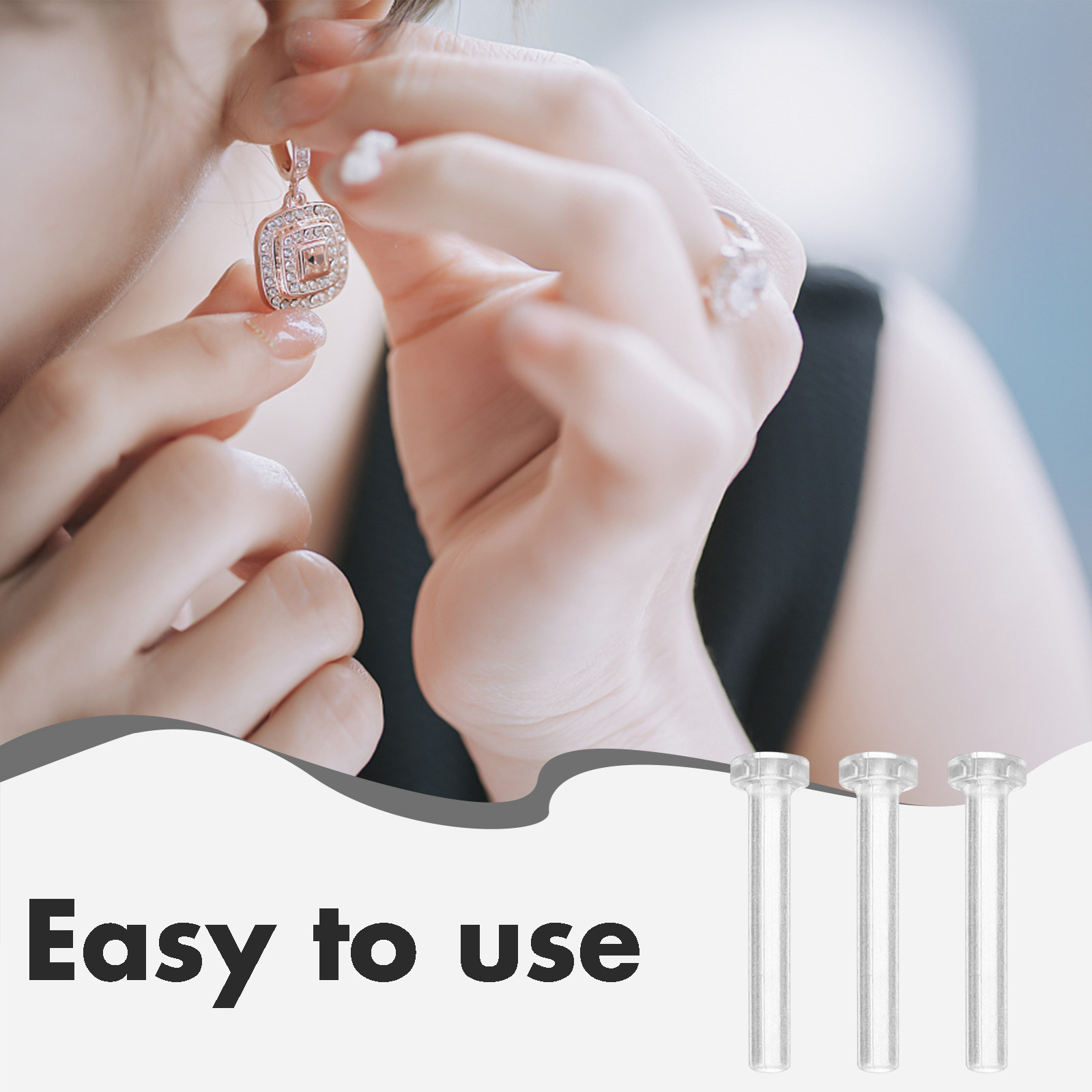 50 stuks transparante oorbelbe - Body Jewelry For Sensitive Skin recensie en prijs
