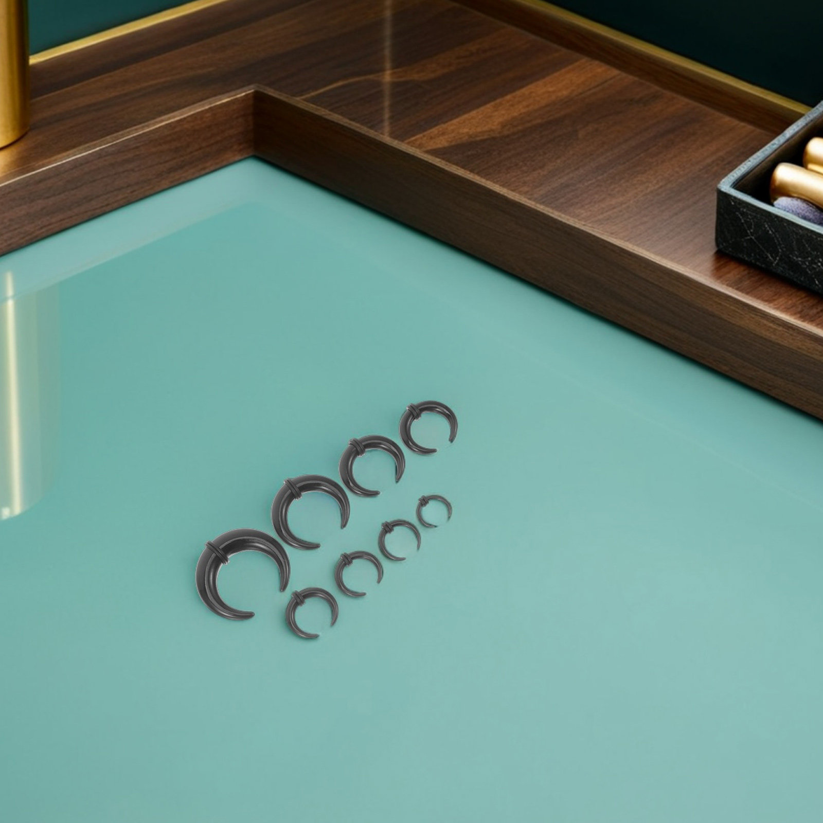 16-delige zwarte acryl septum  - Body Jewelry For Sensitive Skin recensie en prijs