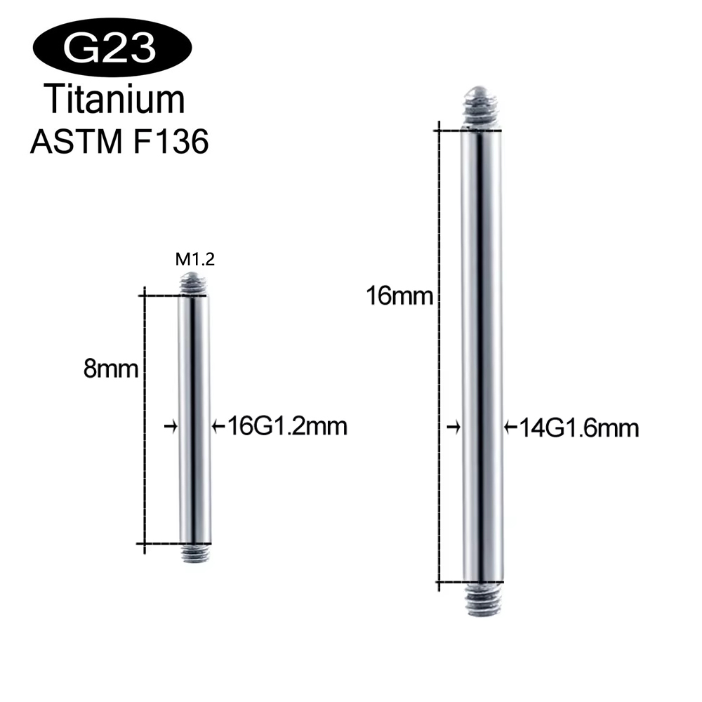 10 stuks/lot ASTM F136 Implant - Body Jewelry Implant Grade Titanium recensie en prijs