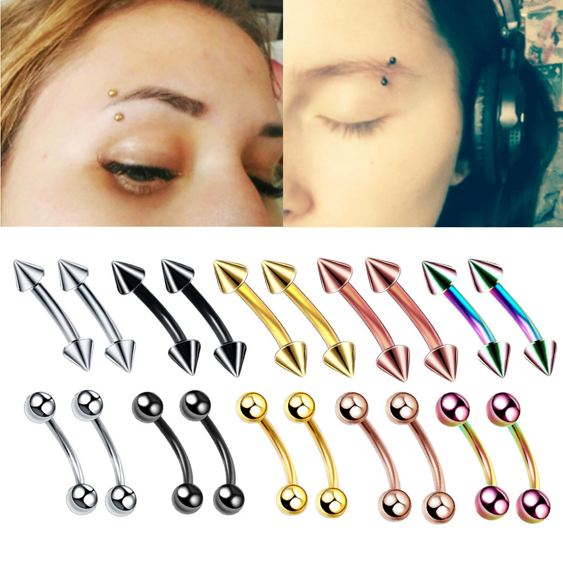 20 Stk/set Staal Wenkbrauw Ban - Rook Curved Barbell recensie en prijs