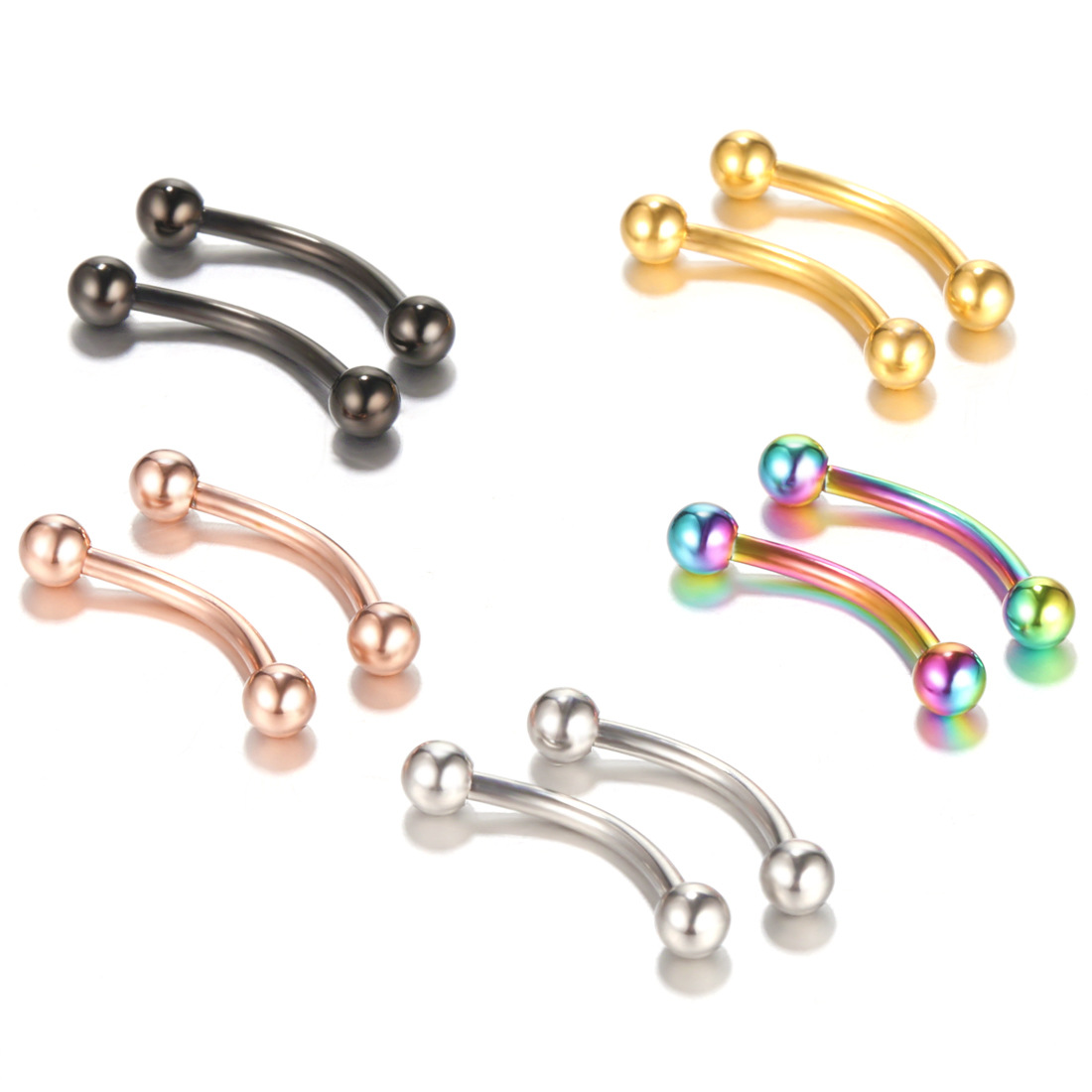20 Stk/set Staal Wenkbrauw Ban - Rook Curved Barbell recensie en prijs