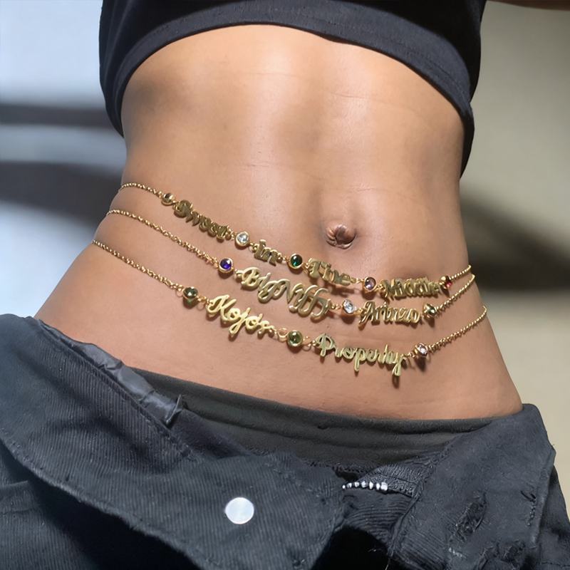 DUOYING Aangepaste naam buikke - Body Jewelry Names recensie en prijs