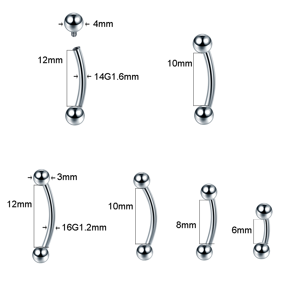 10 stks/partij G23 Titanium We - Rook Curved Barbell recensie en prijs