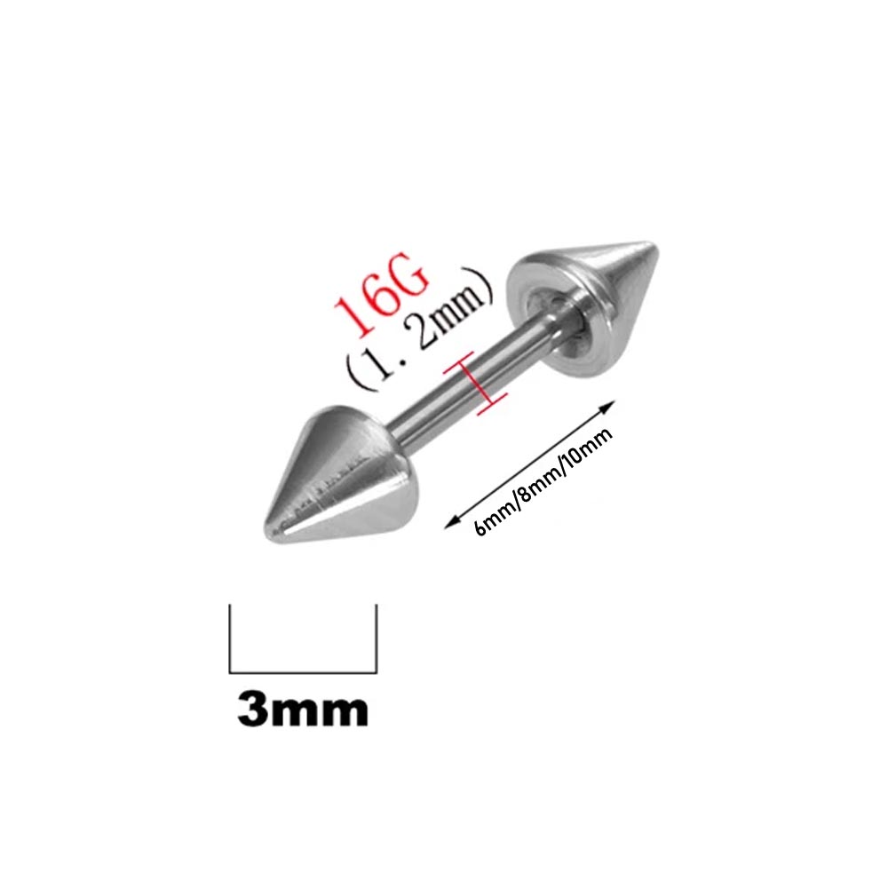 2Pcs 16G Spike Wenkbrauw Pierc - Rook Curved Barbell recensie en prijs