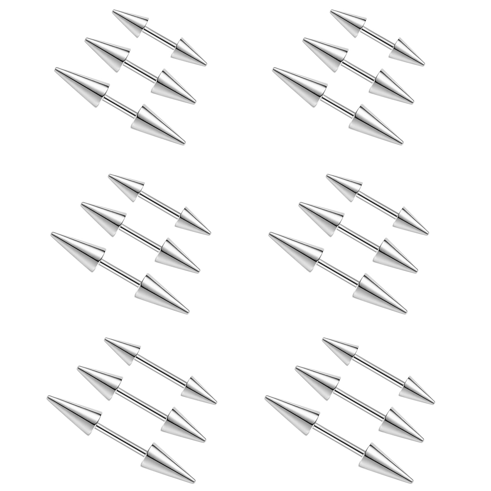 2Pcs 16G Spike Wenkbrauw Pierc - Rook Curved Barbell recensie en prijs