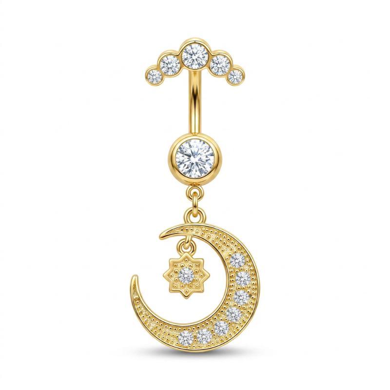5 stuks roestvrijstalen strass - Body Jewelry For Sensitive Skin recensie en prijs