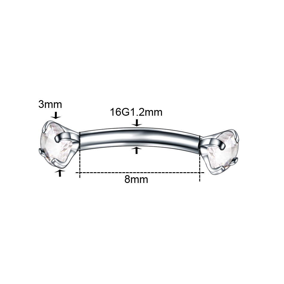 1 ST Staal Gebogen Barbell Pie - Rook Curved Barbell recensie en prijs