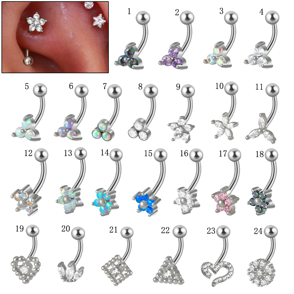 1Pc G23 Titanium 16G Crystal B - Rook Curved Barbell recensie en prijs