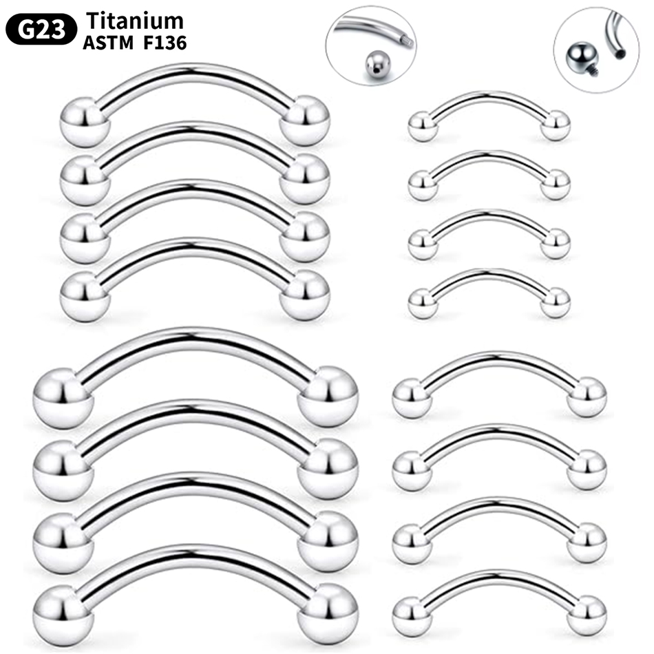 1Pc Titanium Piercing Gebogen  - Rook Curved Barbell recensie en prijs