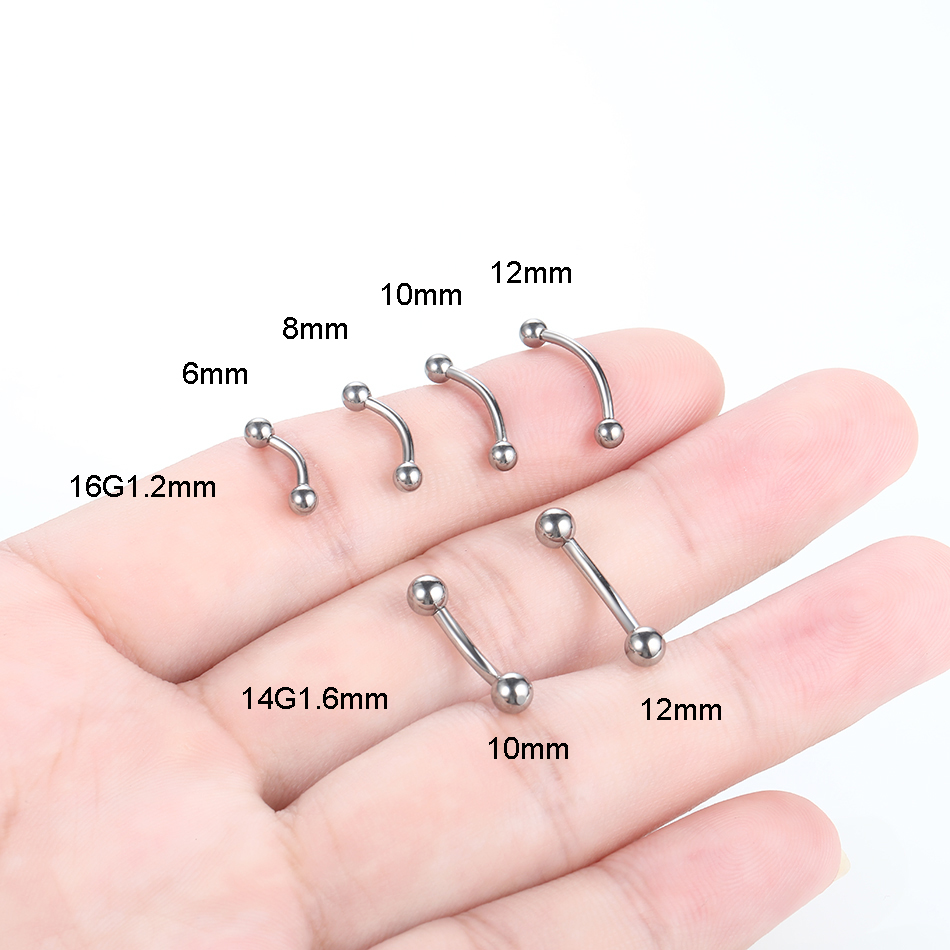1Pc Titanium Piercing Gebogen  - Rook Curved Barbell recensie en prijs