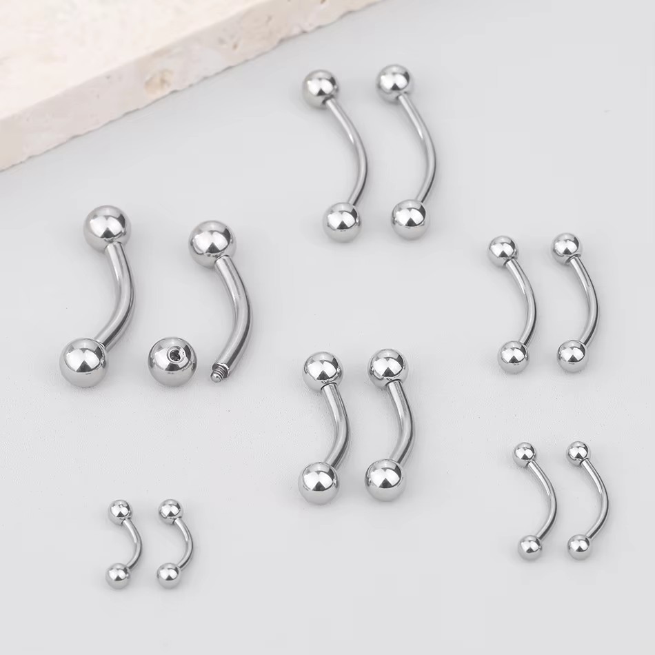 1Pc Titanium Piercing Gebogen  - Rook Curved Barbell recensie en prijs