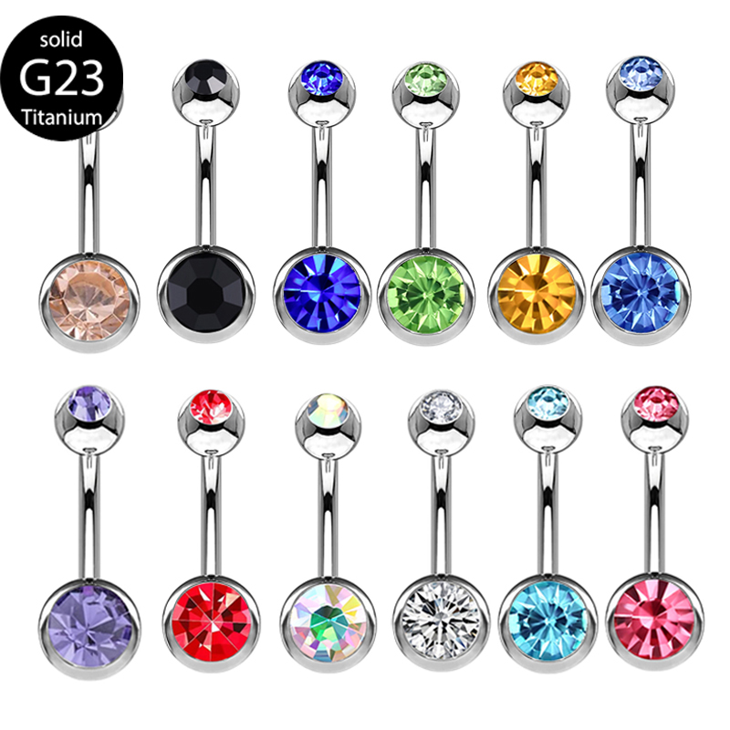 G23 Titanium Double Gem Belly  - Body Piercing Quality Jewelry recensie en prijs