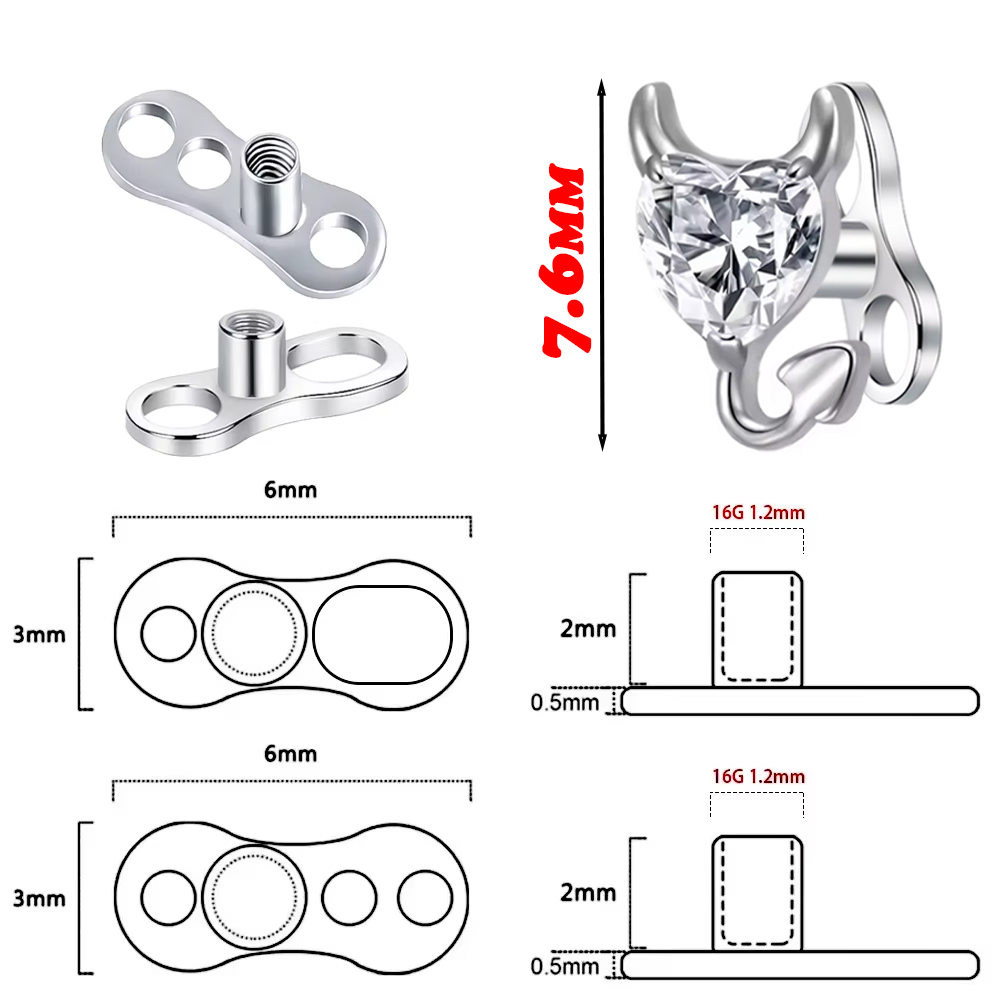 Medische kwaliteit F136 titani - Body Jewelry Implant Grade Titanium recensie en prijs