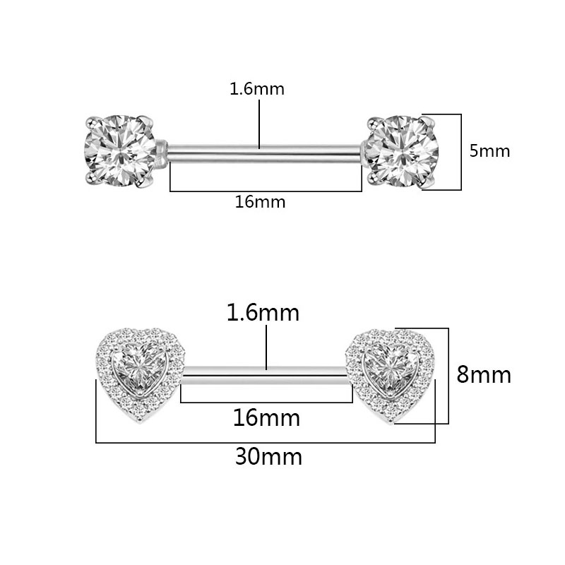 2Pcs Fashion Hoge Kwaliteit Zi - Body Piercing Quality Jewelry recensie en prijs